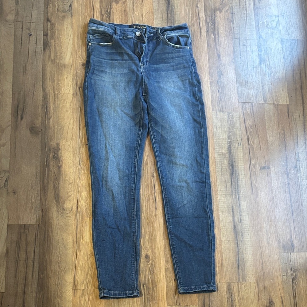 Indigo Rein Women's Skinny Jeans in Deep Blue